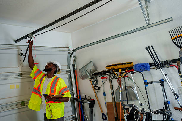 Professional Garage Door Panel Replacement technician working in Eastland, TX